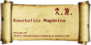 Kosztolicz Magdolna névjegykártya